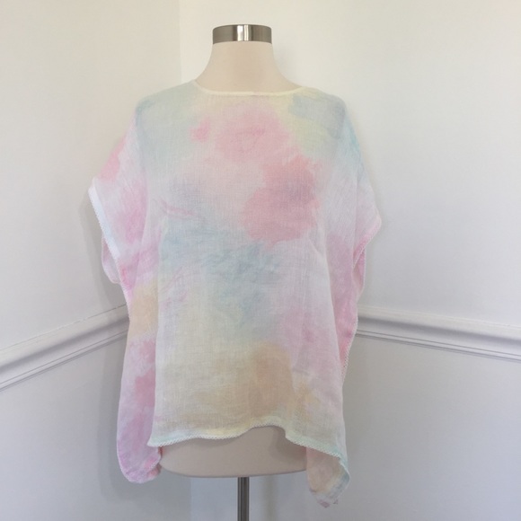 J. Jill Other - Pure Jill Multicolor Watercolors Linen Cover Up